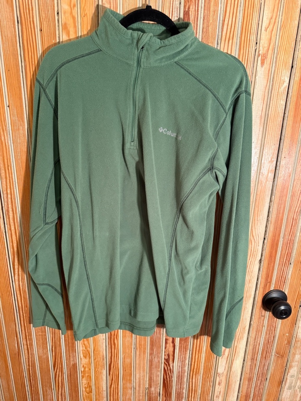 Columbia Olive Green Half-Zip Fleece Top
